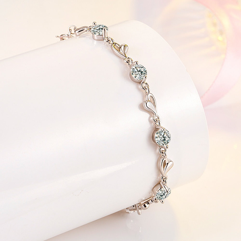 S925 Sterling Silver Love Bracelet Batu Niche Design Light Luxury Trendy Women Bracelet Hand Jewelry