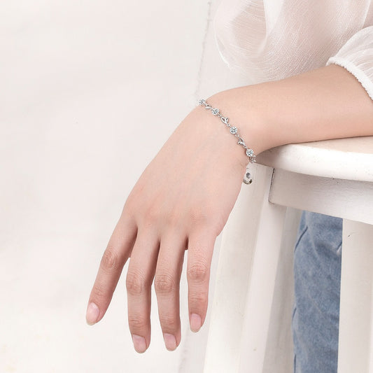 S925 Sterling Silver Love Bracelet Batu Niche Design Light Luxury Trendy Women Bracelet Hand Jewelry