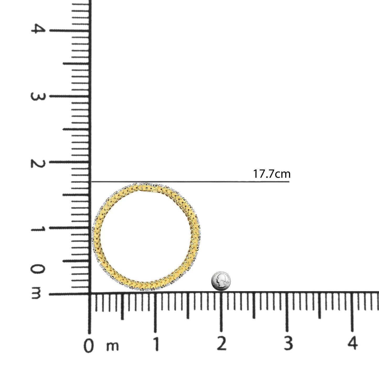 10K Yellow Gold 10 CTW 1/3 Cttw Alternating Coco Color and White