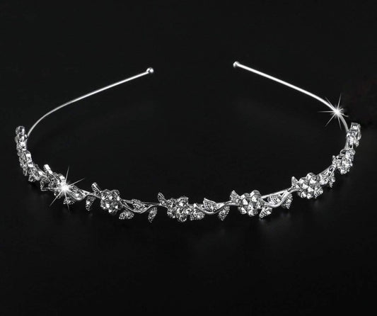 Plum blossom rhinestone bridal headband hair ornament headdress