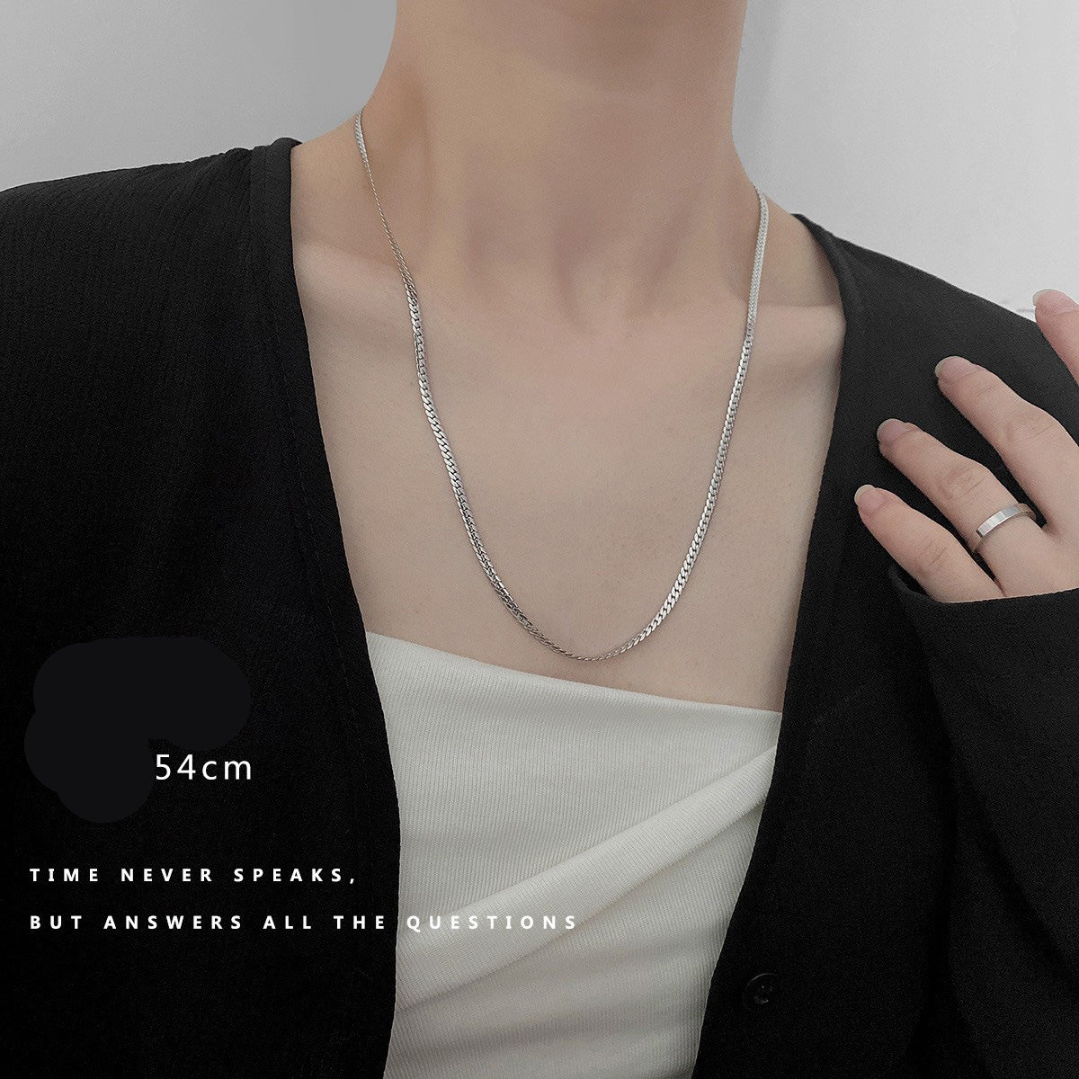 Autumn Double Layer Titanium Steel Snake Bone Chain Does Not Lose Color Gold And Silver Necklace Female Senior Collarbone Chain Hip-Hop Accessories