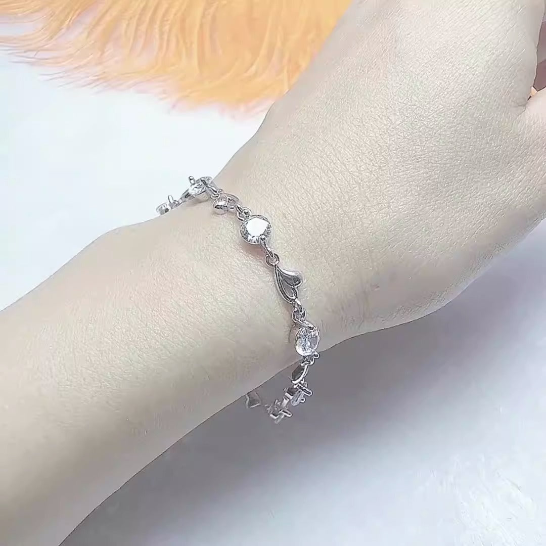 S925 Sterling Silver Love Bracelet Batu Niche Design Light Luxury Trendy Women Bracelet Hand Jewelry