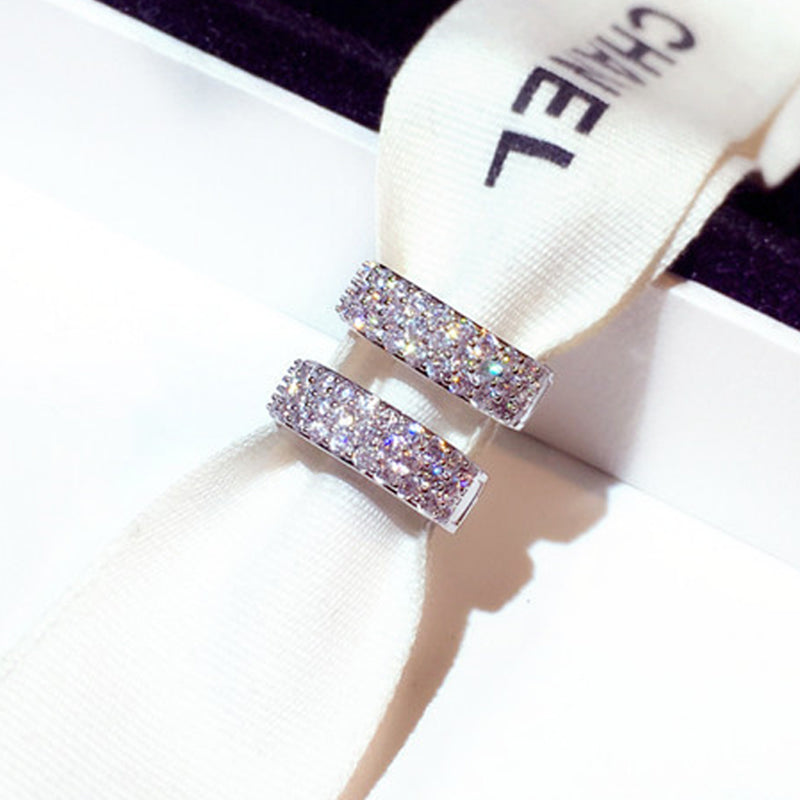 Fashion Korean Bling Pave Zircon Earring For Women Charm High Quality