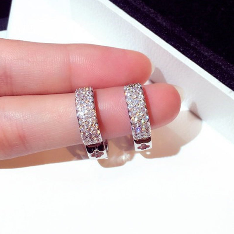 Fashion Korean Bling Pave Zircon Earring For Women Charm High Quality