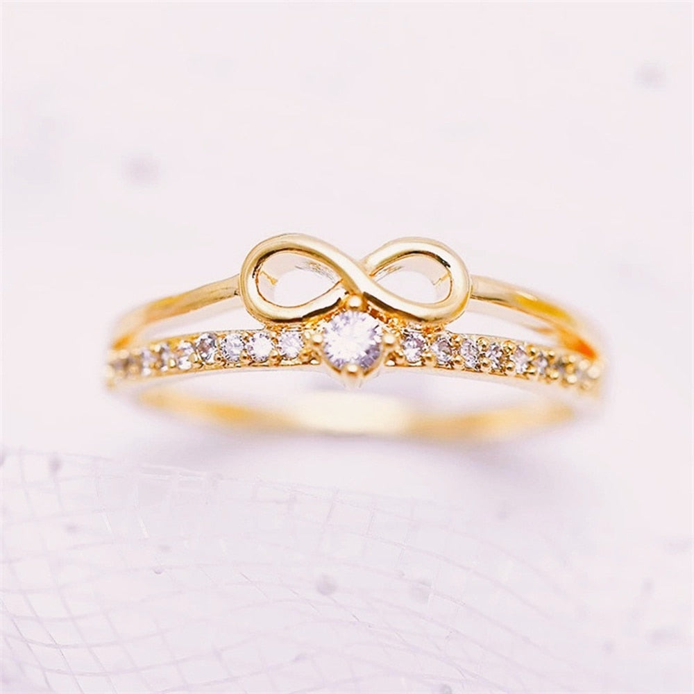 Cubic Zirconia Ring Finger Bow | Bow Finger Ring Women | Zircon Finger