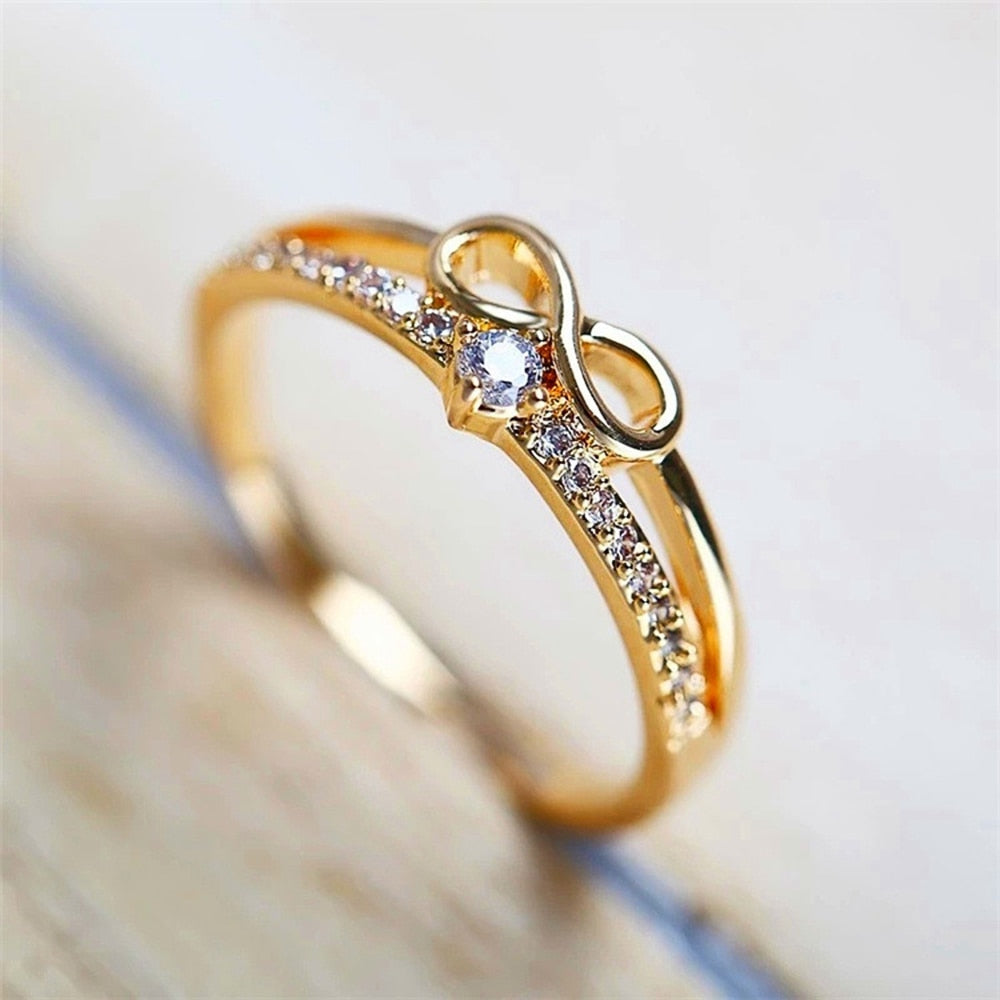 Cubic Zirconia Ring Finger Bow | Bow Finger Ring Women | Zircon Finger