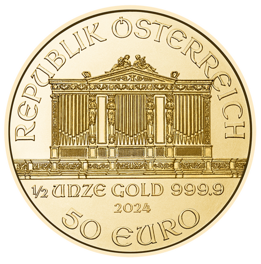 Austria 1/2 OUNCE GOLD VIENNA PHILHARMONIC Product No. 120