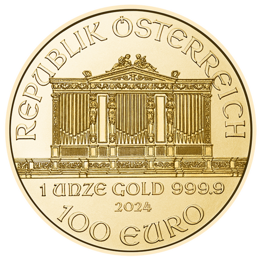 Austria 1 OUNCE GOLD VIENNA PHILHARMONIC Product No. 100