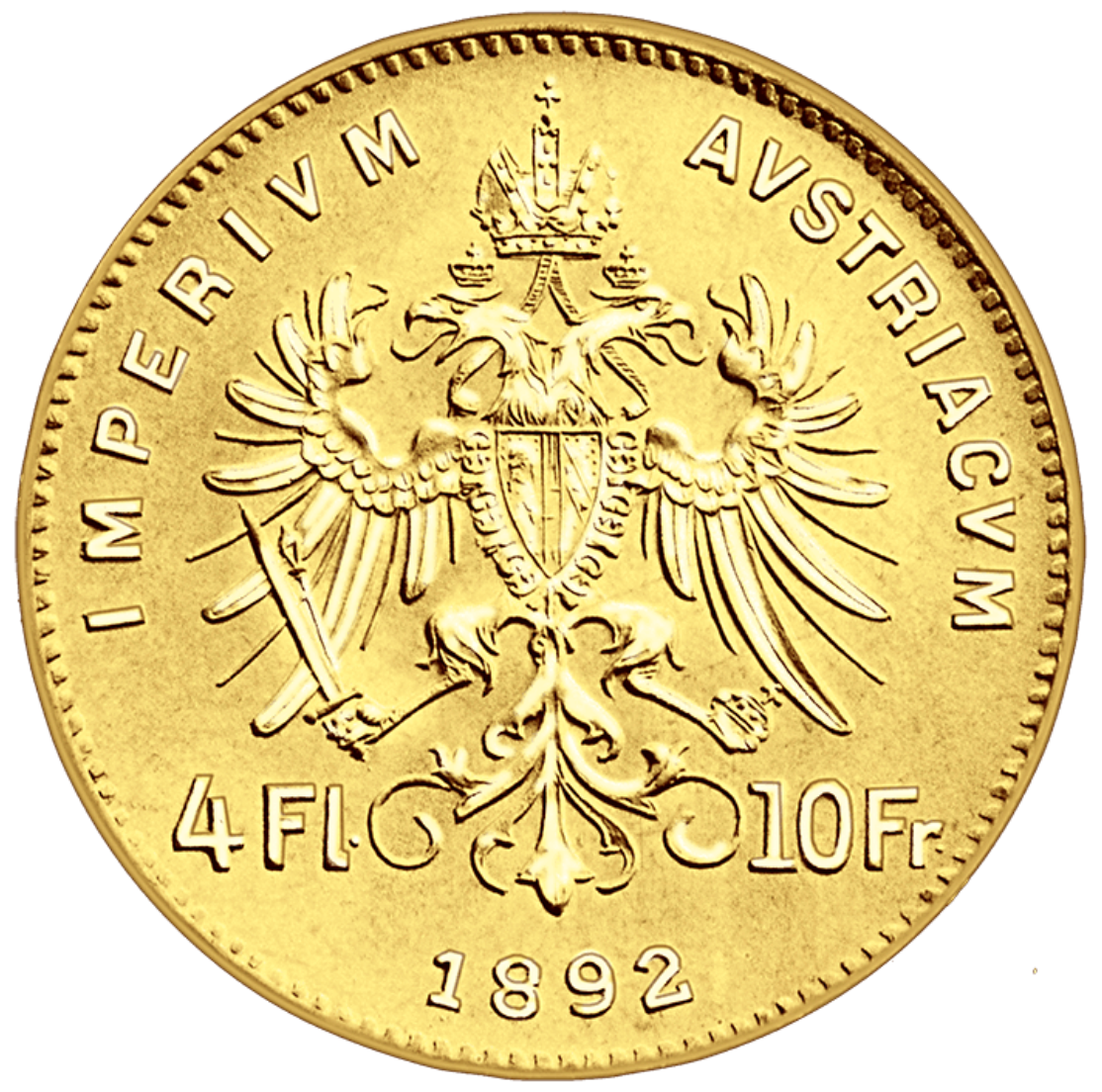 Austria 4 FOUR GULDEN GOLD Product No. 440