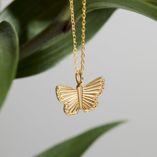 Dainty Butterfly Necklace, Butterfly Gold Necklace, Women Jewelry